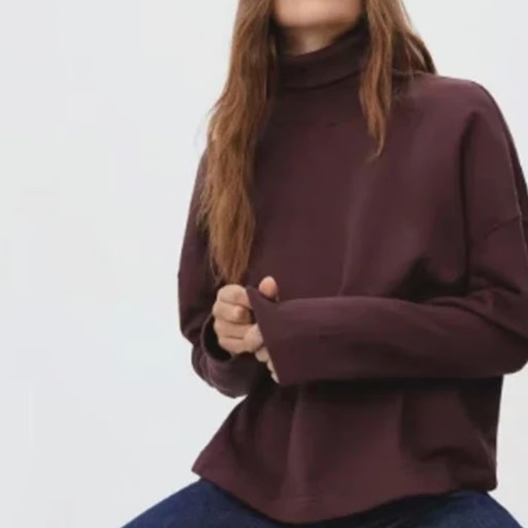 NWT $128 Everlane Organic Cotton Turtleneck Sweater - Picture 2 of 4